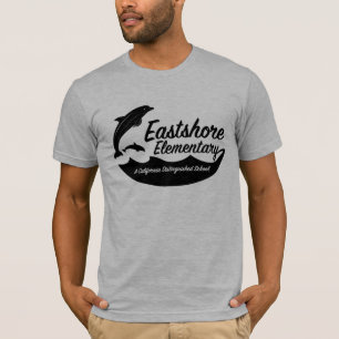 Herren-Heather-Gray-Sprung Dolphin-T - Shirt