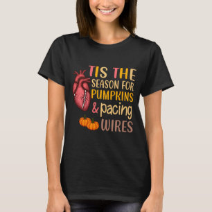 Herren Herz Krankenschwester Herbst Kürbis T-Shirt