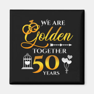 Herren Hochzeit Jubiläum 50 Jahre Zusammen Golden Magnet