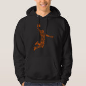 Herren Hoddie mit Basketballspieler Motiv Hoodie (Vorderseite)