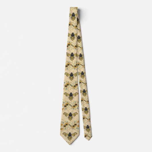 Herren Honey Bee Neck Tie Krawatte (Vorderseite)