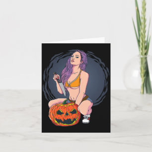 Herren Hot Y Halloween Killer Mom Mumie Mit Messer Karte
