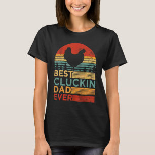 Herren Huhn Vintage  Bester Cluckin Dad Ever Vater T-Shirt