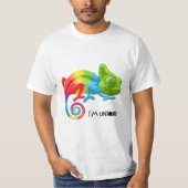 Herren I'm Unique Chameleon Tee - Bold Rainbow (Vorderseite)