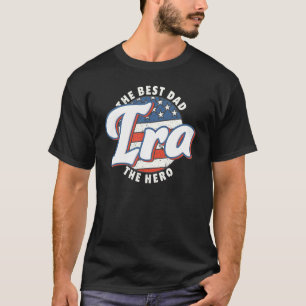 Herren Ira Bester Vater Held US-Flagge Personalisi T-Shirt