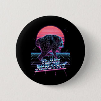 Herren Jimothy Waschbär Lustig Müll Waschbär Team Button