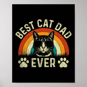 Herren Katze Papa Bester Katze Papa Ever Lustiger Poster