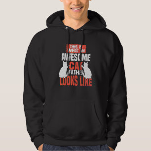 Herren KATZE VATER SO SIEHT ER AUS KATZENVATER Hoodie