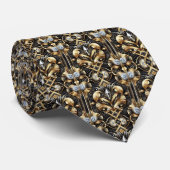 Herren Krawatte | Art Deco Faux Diamant Halsbinden (Gerollt)