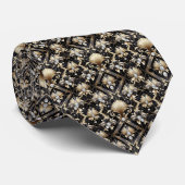 Herren Krawatte | Art Deco Faux Diamant Halsbinden (Gerollt)