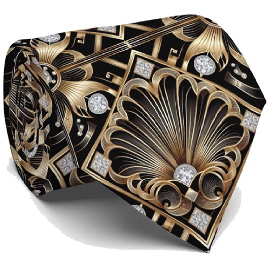 Herren Krawatte | Art Deco Faux Diamant Halsbinden