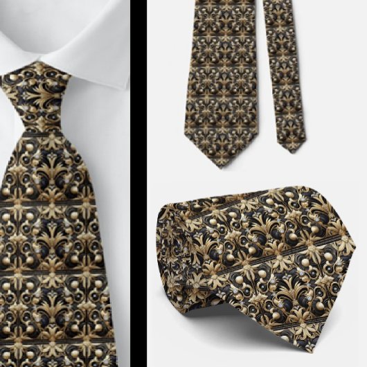 Herren Krawatte | Art Deco Faux Diamant Halsbinden