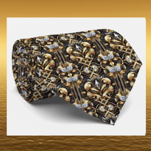 Herren Krawatte | Art Deco Faux Diamant Halsbinden