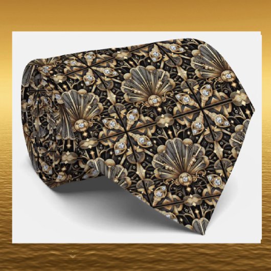 Herren Krawatte | Art Deco Faux Diamant Halsbinden