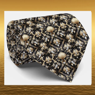 Herren Krawatte Art Deco Faux Diamant Halsbinden