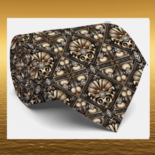 Herren Krawatte | Art Deco Faux Diamant Halsbinden