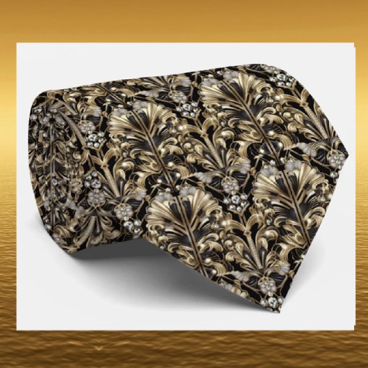 Herren Krawatte | Art Deco Faux Diamant Halsbinden