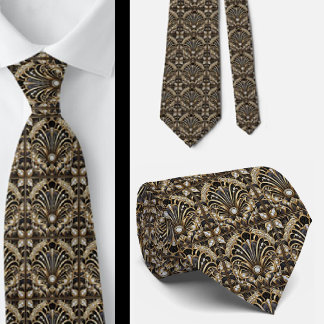 Herren Krawatte | Art Deco Faux Diamant Halsbinden