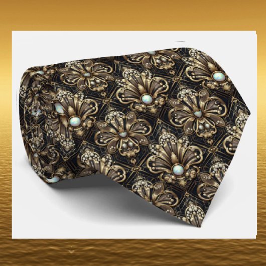 Herren Krawatte | Art Deco Faux Diamant Halsbinden