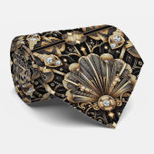Herren Krawatte | Art Deco Faux Diamant Halsbinden (Gerollt)