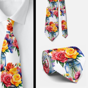 Herren Krawatte   Blumenhalsband für Hochzeit und 