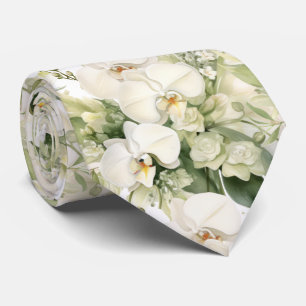 Herren Krawatte Blumenkrawatte für Hochzeit und