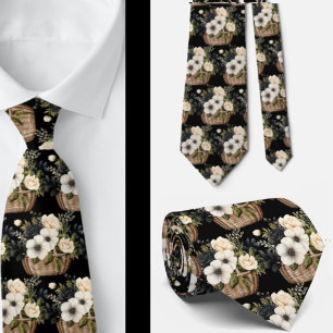 Herren Krawatte   Blumenkrawatte für Hochzeit und 