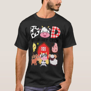 Herren-Kuh-Vater-Geburtstags-Crew-Farm-Thema-Tiere T-Shirt