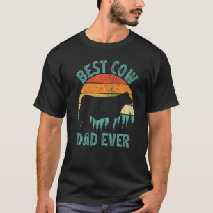 Herren Kuh Vintage Bester Kuh Papa Aller Zeiten Va T-Shirt