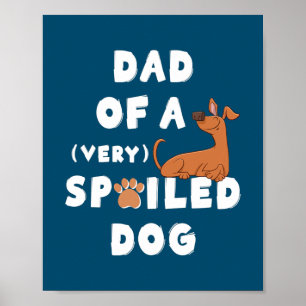 Herren Lächelnder verwöhnter Hund Vatertag von Hun Poster