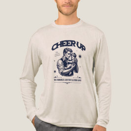 HERREN LANGARM T-SHIRT 'DADDY CHEER UP' Tri-Blend SHIRT