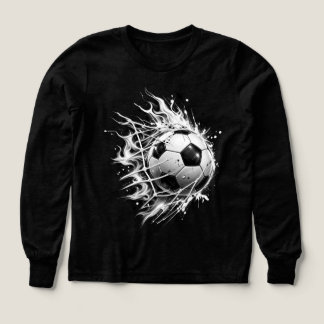 Herren Langarm-T-Shirt mit Kunst-Motiv für Fußball