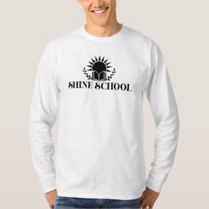Herren Langarmshirt mit schwarzem Logo T-Shirt