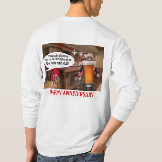 Herren langen Ärmel T. Alles Gute zum Jubiläum! T-Shirt (Rückseite)