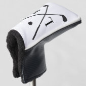 Herren-Leder-Golfhandschuh personalisiert mit Init Golf Headcover (3/4 Vorderseite)