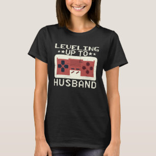 Herren Leveling Up zum Ehemann Junggesellenabschie T-Shirt