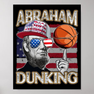Herren Lincoln Abraham Basketball-Taucher patrioti Poster