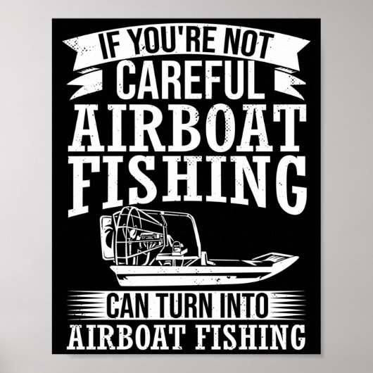 Herren Luftbootkapitän Bootfahrer Luftbootfahren B Poster (Vorne)