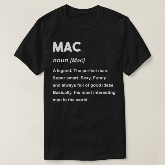 Herren Mac Name Mac T-Shirt (Design vorne)