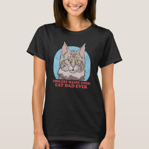 Herren Maine Coon Katzenvater Katzenbesitzer Maine T-Shirt