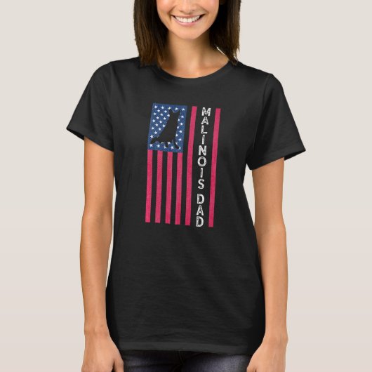 Herren Malinois Vater Belgischer Schäferhund Ameri T-Shirt (Vorderseite)