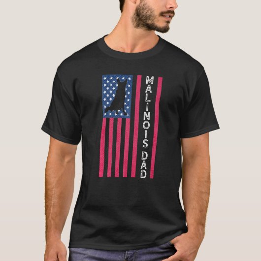 Herren Malinois Vater Belgischer Schäferhund Ameri T-Shirt (Vorderseite)