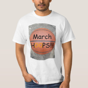 Herren March HOOPS Basketball Spaß T-Shirt