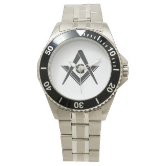 Herren-Masonic Stainless Steel Watch Armbanduhr