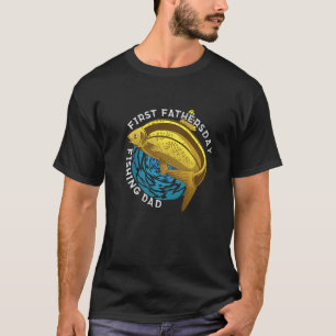 Herren Mein erster Vatertag Angler Fischer Papa T-Shirt