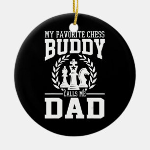 Herren Mein Lieblings-Schachkumpel nennt mich Papa Keramik Ornament