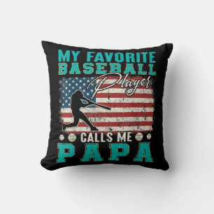 Herren Mein Lieblingsbaseballspieler nennt mich Pa Kissen