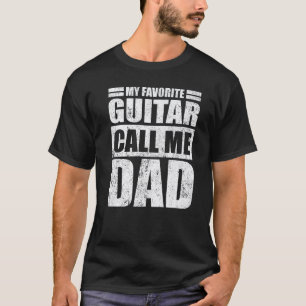 Herren Mein Lieblingsgitarre nennt mich Dad Vatert T-Shirt