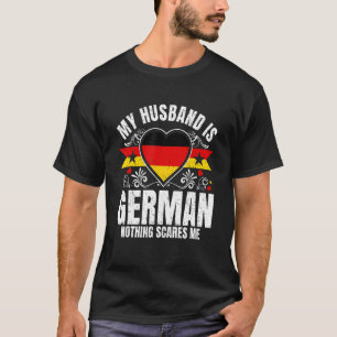 Herren Mein Mann ist Deutsche Pride Flagge Heritag T-Shirt