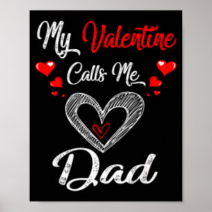 Herren Mein Valentine nennt mich Dad-Shirt Valenti Poster